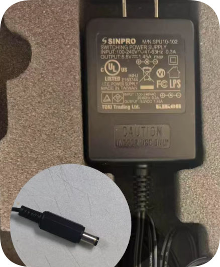 *Brand NEW* SINPRO SPU10-102 Power Adapter Input 100-240V 47-63Hz 0.3A Output 5.5V 1.45A Power Supply Hot Sale